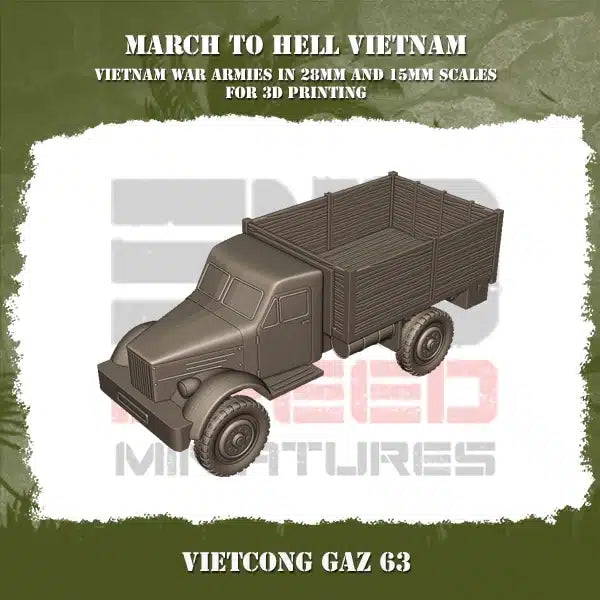 VIETNAM WAR VIETCONG GAZ 63 | 3DBreed 15mm Wargaming Miniatures