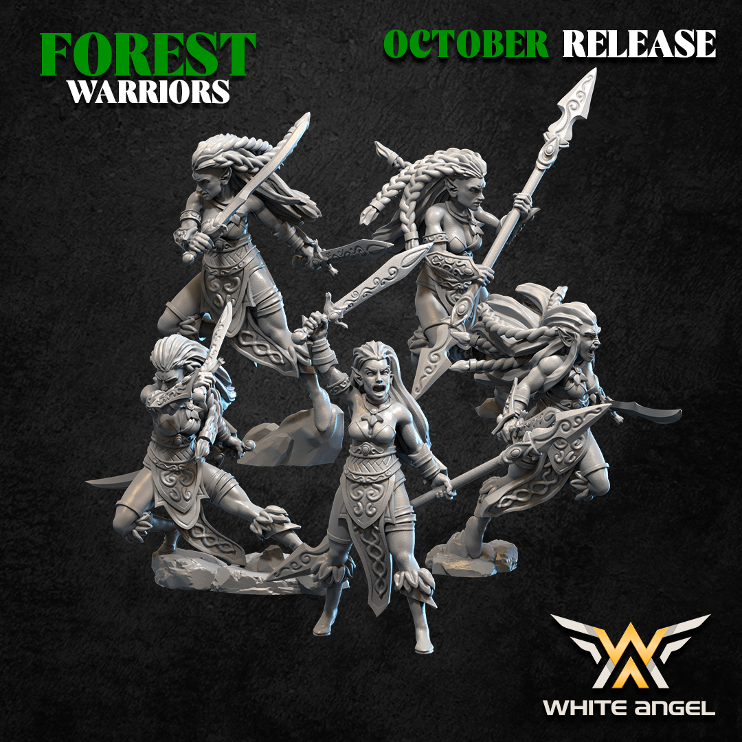 Forest Elves Forest Dancers | White Angel 28/32mm Fantasy Wargaming Miniatures Role Playing Miniatures