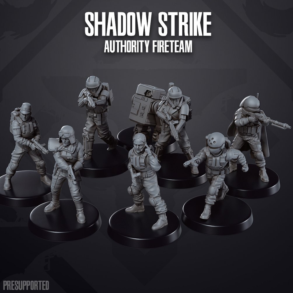 Space Wars: Authority Fireteam Shaow Strike | Skullforge Studios 32mm Wargaming Miniatures Role Playing Miniatures