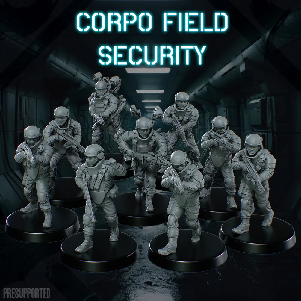 Corpo Field Security | Skullforge Studios 32mm SciFi Wargaming Miniatures Role Playing Miniatures
