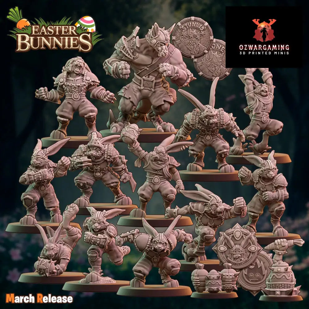 Easter Bunnies Fantasy Football Team | Ugni Miniatures Role Playing Miniatures