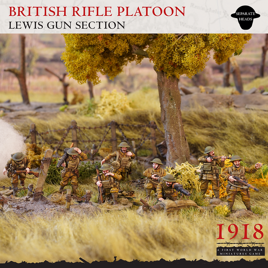 1918 British Lewis Gun Section | Warfulcrum Games Historical WW1 Miniatures Role Playing Miniatures