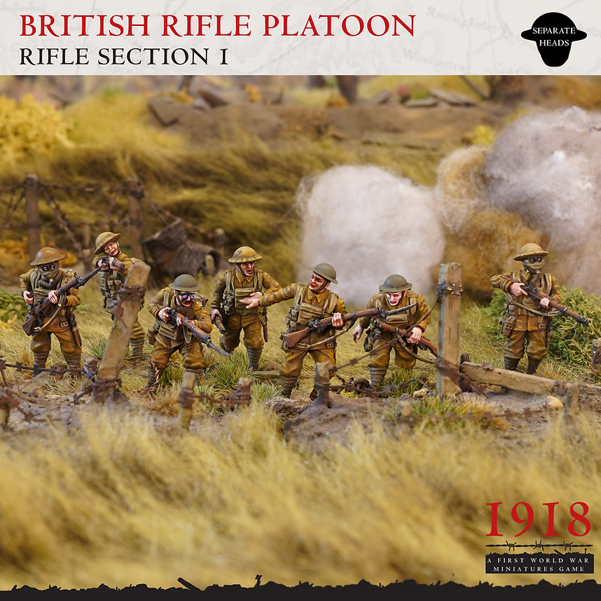1918 British Rifle Section 1 | Warfulcrum Games Historical WW1 Miniatures Role Playing Miniatures