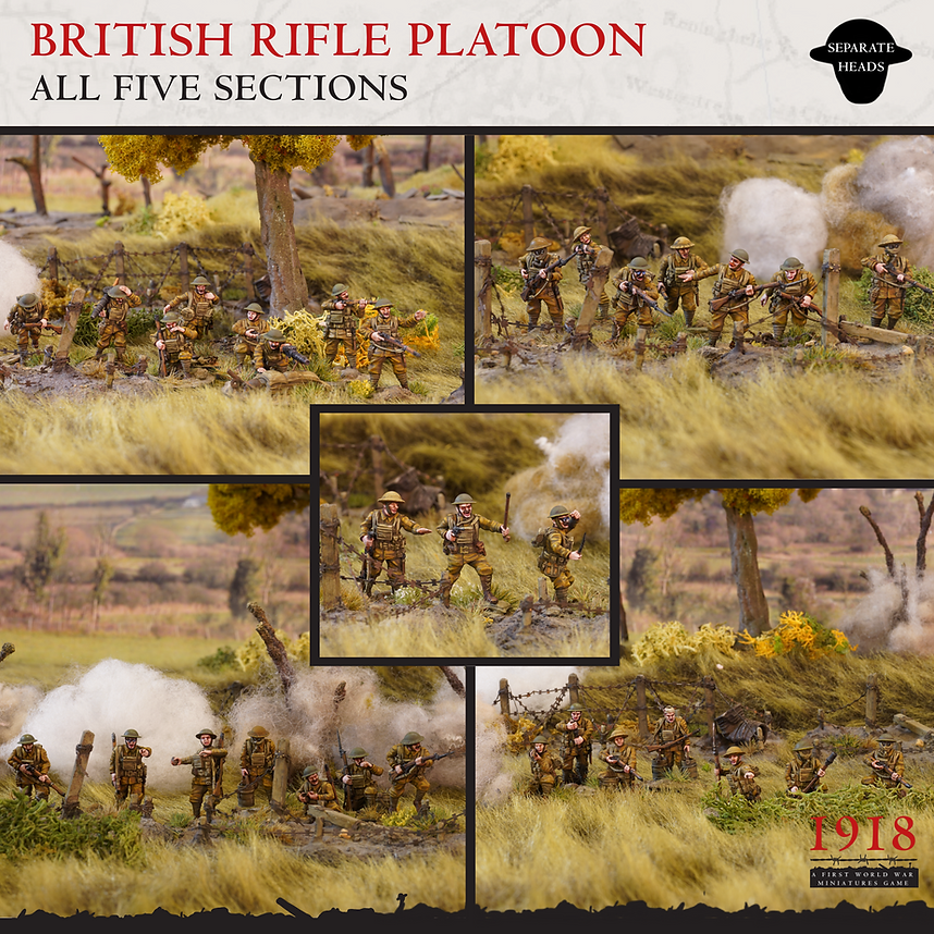 1918 British Platoon Bundle | Warfulcrum Games Historical WW1 Miniatures Role Playing Miniatures