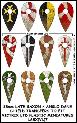 Late Saxon / Anglo Dane Shield Designs LSAX 7 Transfers - Victrix