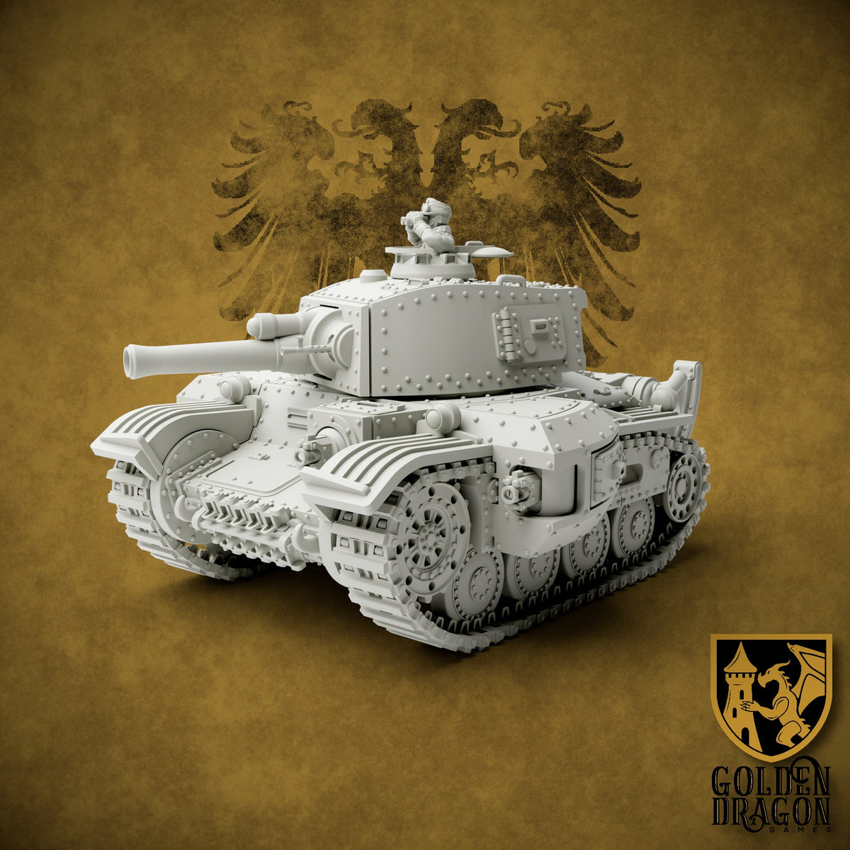 Holy Roman Empire 38M Franz Joseph Battle Tank | Golden Dragon Games Weird WW2 Role Playing Miniatures