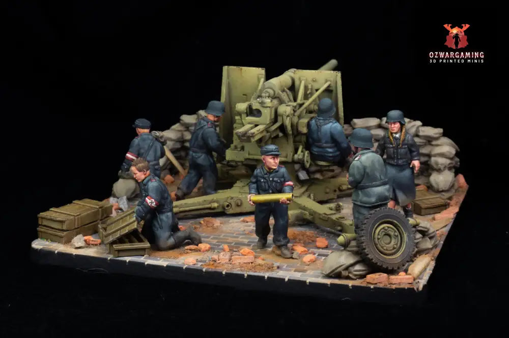 Hitler Youth 88mm Field Gun | RKX Miniatures 28mm WW2 Wargaming Miniatures Role Playing Miniatures