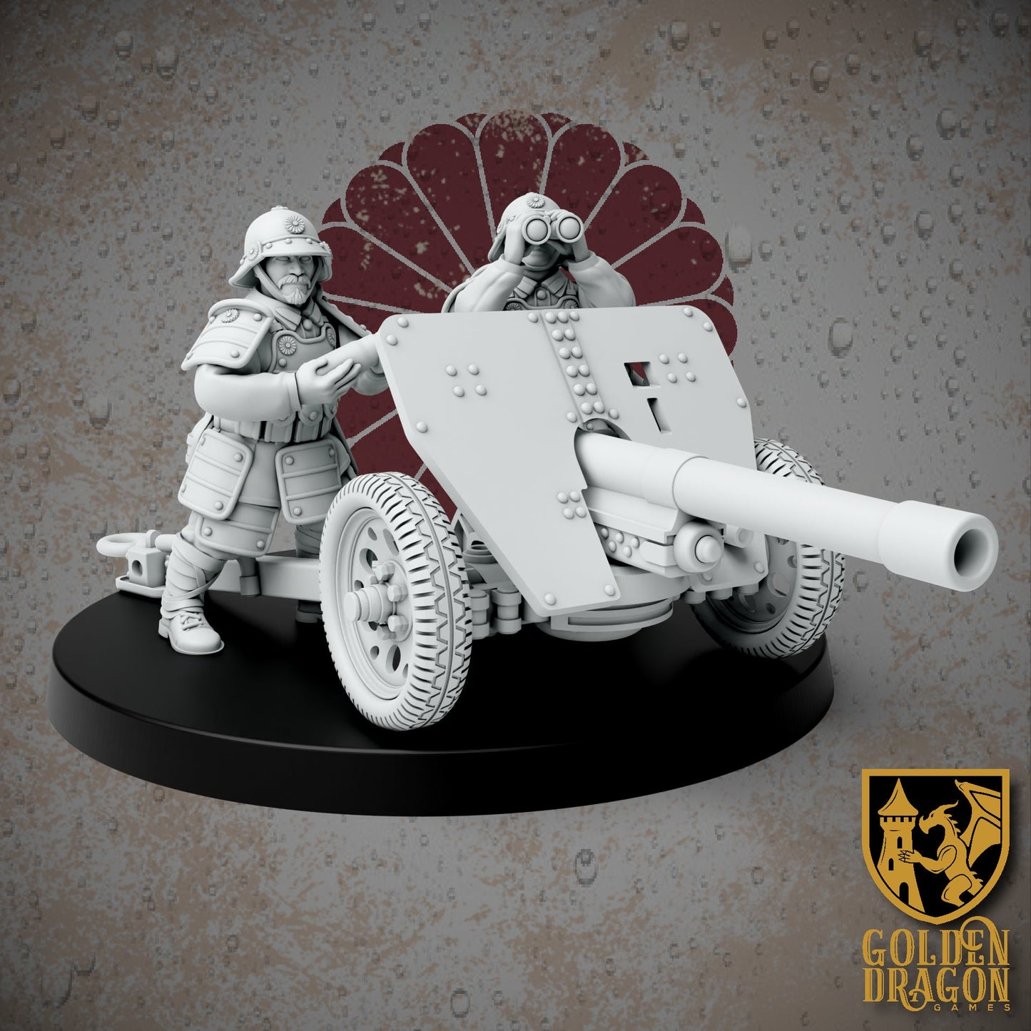 Empire of Japan Carriage Support Weapons | Golden Dragon Games Weird WW2 Light Anti Tank Role Playing Miniatures