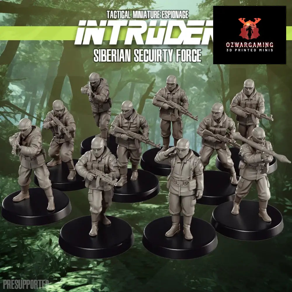 Intruder: Siberian Security Unit | Skullforge Studios 32mm Ultramodern Wargaming Miniatures Role Playing Miniatures