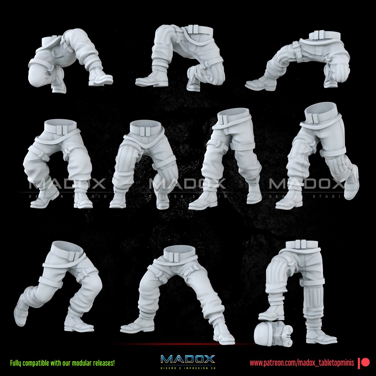 Red Skinned Insurgents Build Kit | Warbear Studios 28mm SciFi Wargaming Miniatures Role Playing Miniatures