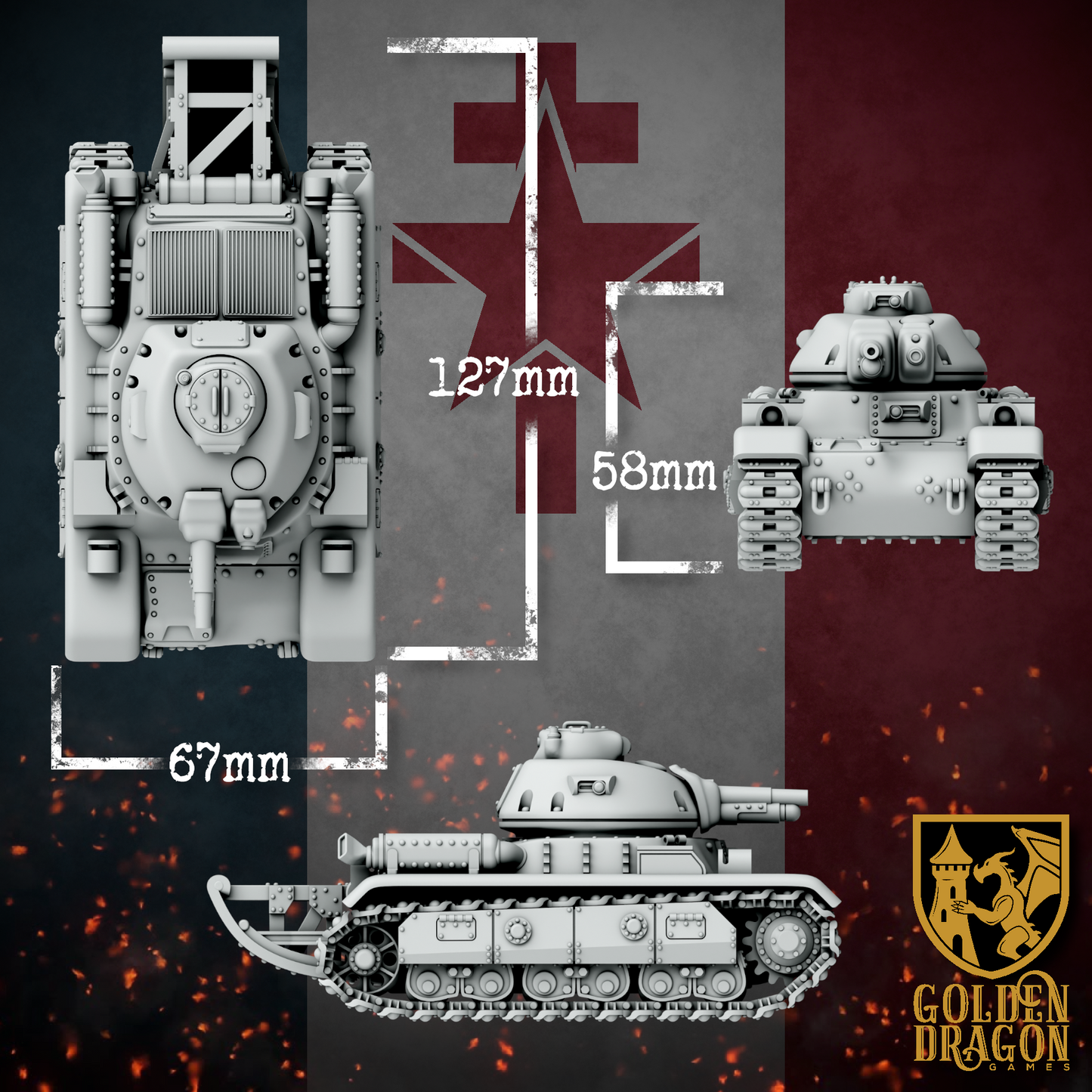 New French Republic R35 Marat Light Tank | Golden Dragon Games Weird WW2