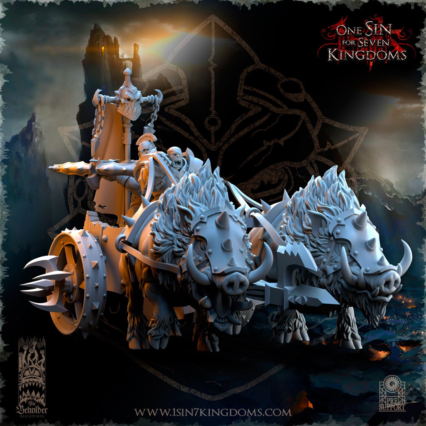 Nestah Orcs Chariots | The Beholder Miniatures 28/32mm Fantasy Wargaming Miniatures