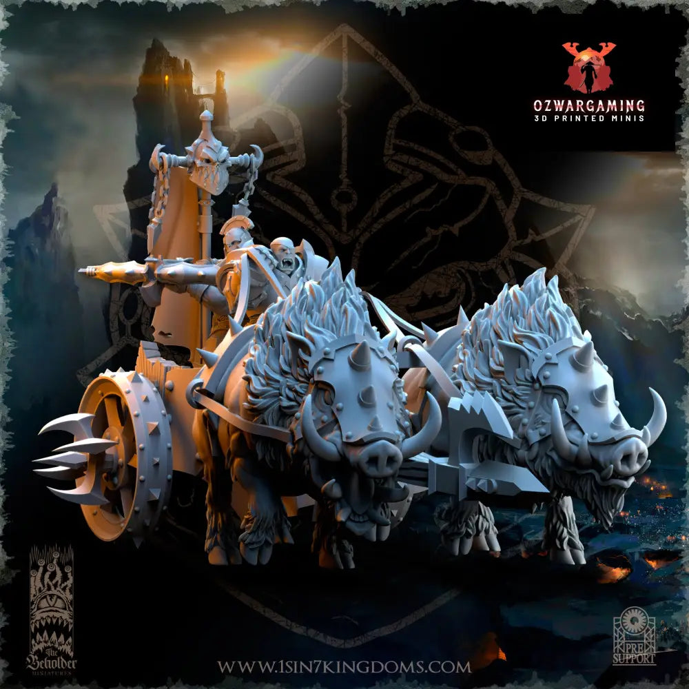Nestah Orcs Chariots | The Beholder Miniatures 28/32mm Fantasy Wargaming Miniatures