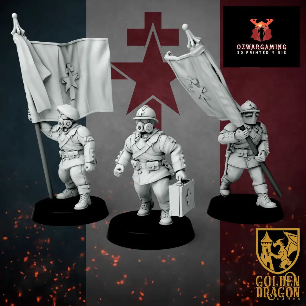 New French Republic Veteran Republican Guard | Golden Dragon Games Weird WW2 Role Playing Miniatures