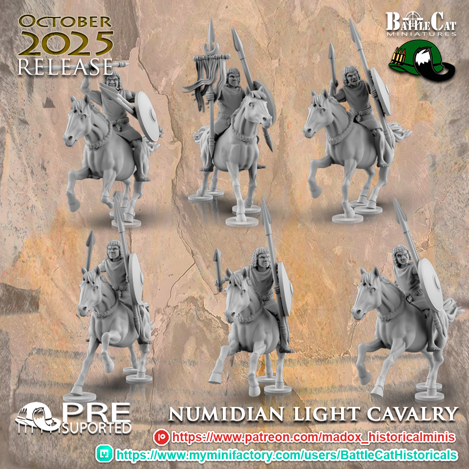 Numidian Light Cavalry | Battlecat 28mm Historical Wargaming Miniatures Role Playing Miniatures