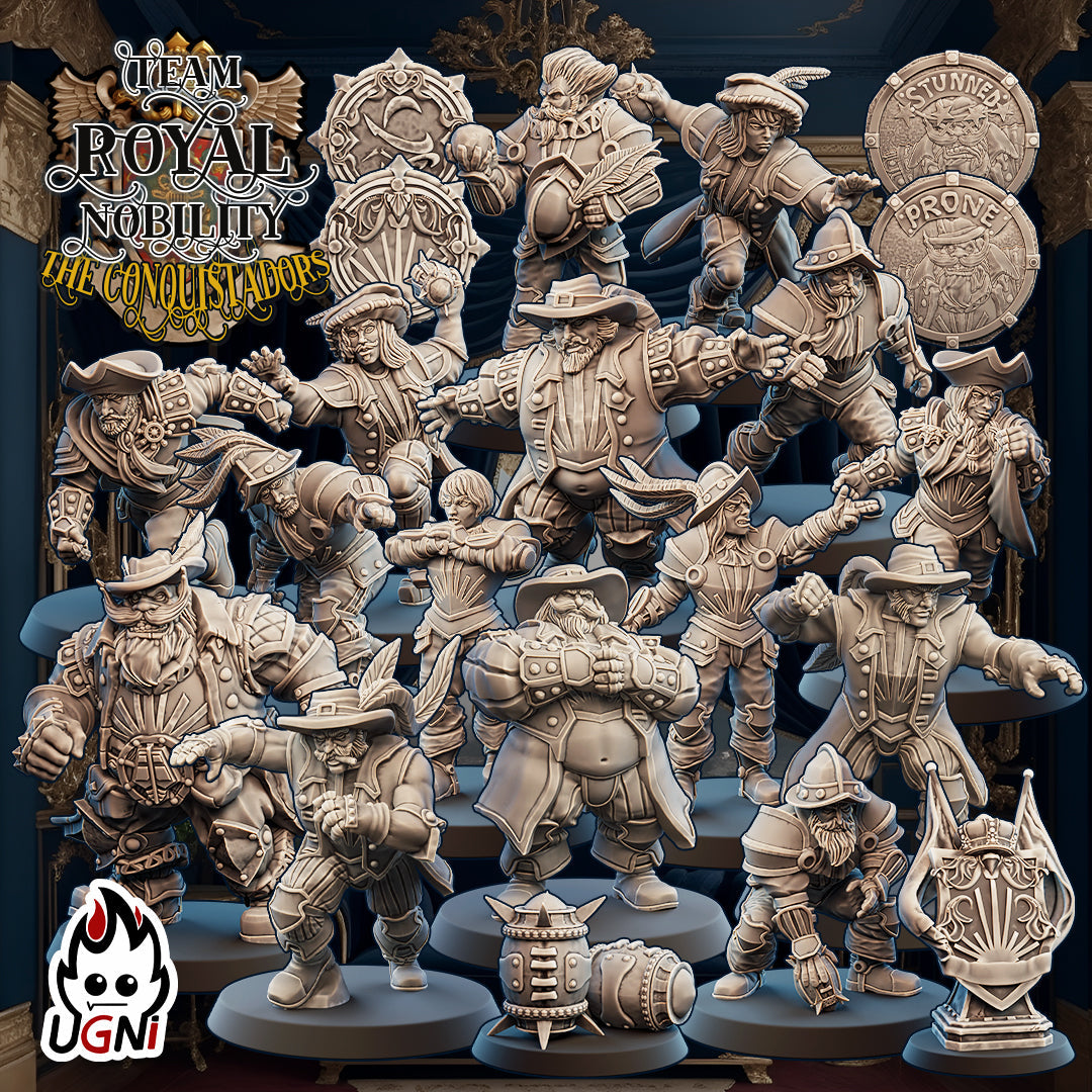 Royal Nobility Fantasy Football Team | Ugni Miniatures Role Playing Miniatures