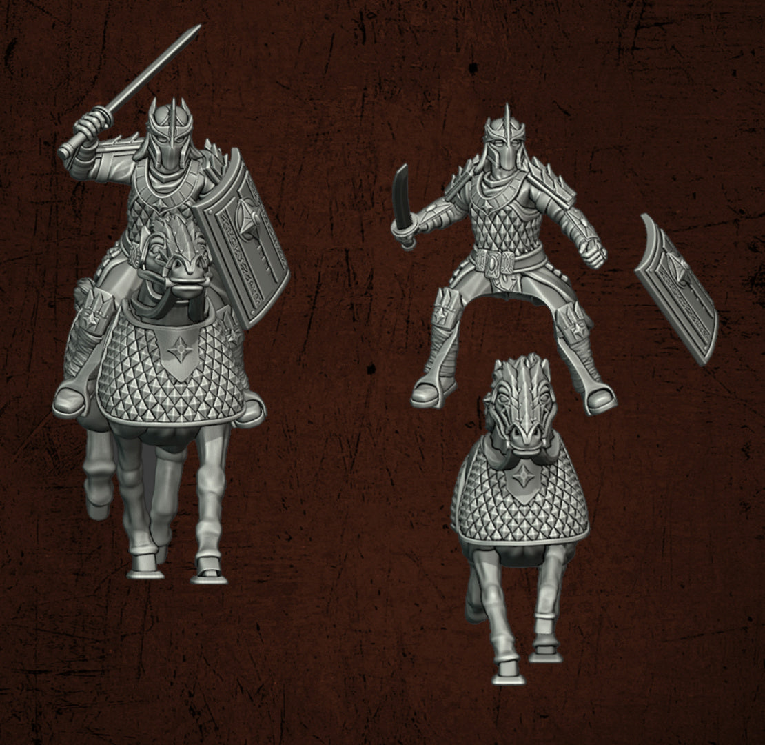 Immortal Army Warrior Cavalry | Quartermaster3D 25mm Fantasy Wargaming Miniatures Role Playing Miniatures