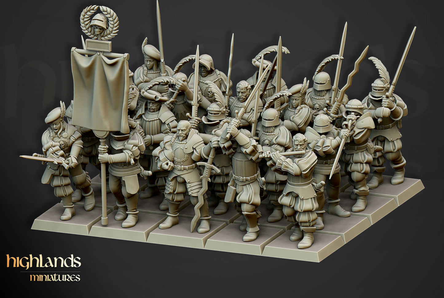 Sunland Landsknecht | Highlands Miniatures 28/32mm Fantasy Wargaming Miniatures Role Playing Miniatures