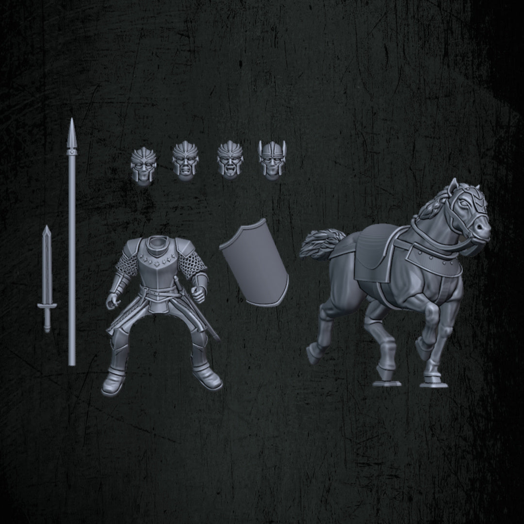 Kingdoms of Men Mounted Soldiers | Quartermaster3D 25mm Fantasy Wargaming Miniatures Role Playing Miniatures