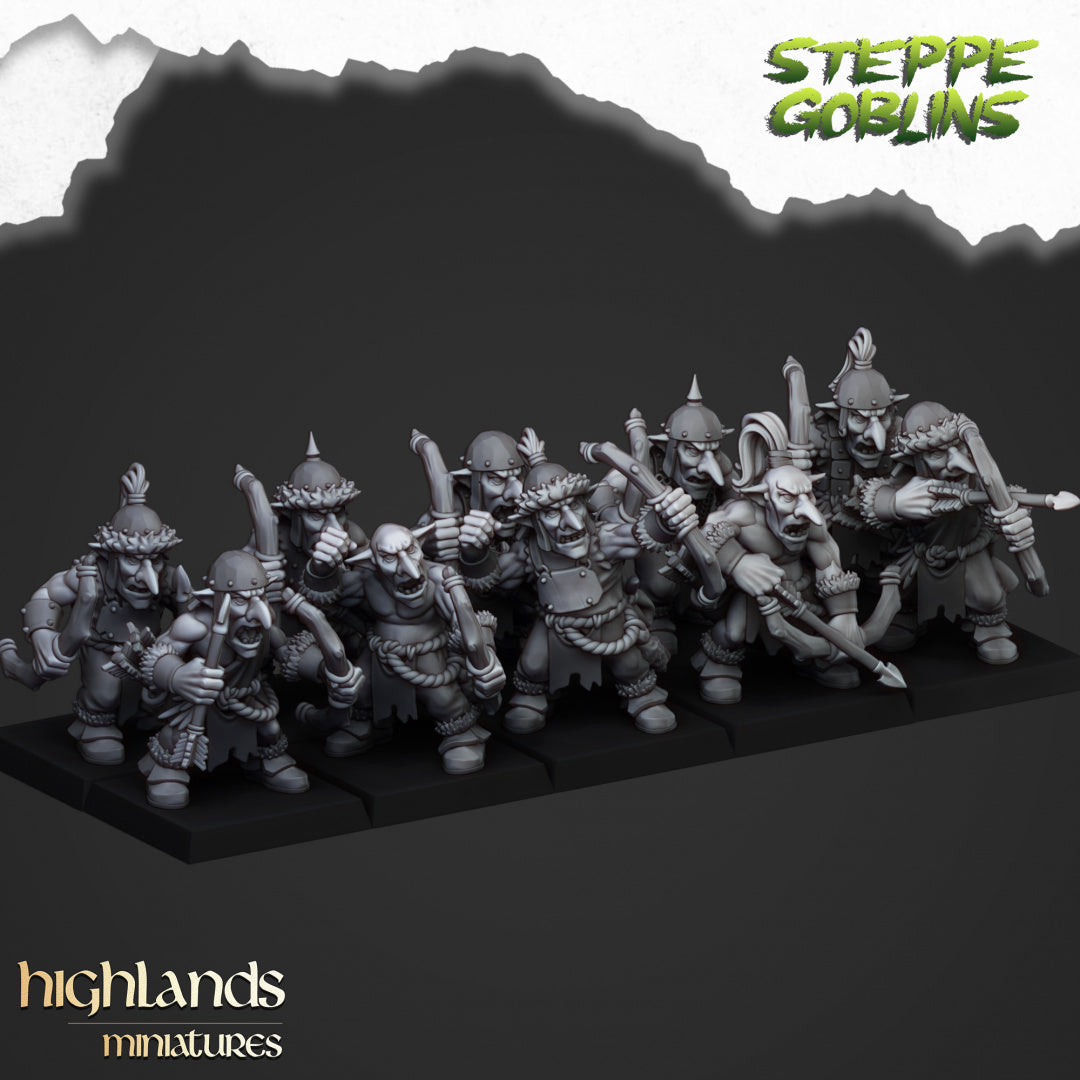 Steppe Goblins Archers | Highlands Miniatures 28/32mm Fantasy Wargaming Miniatures Role Playing Miniatures