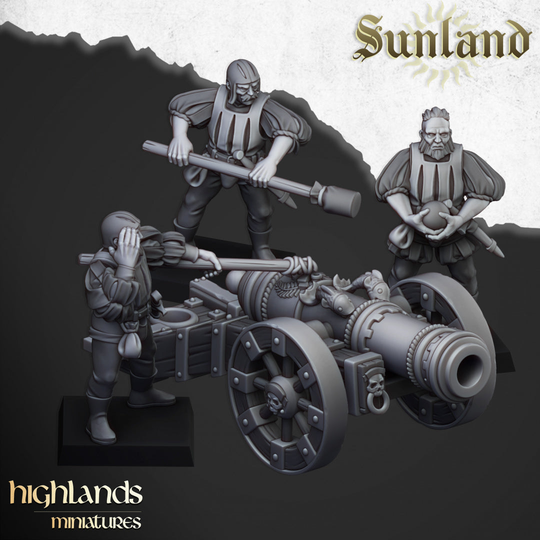 Sunland Great Cannon | Highlands Miniatures 28/32mm Fantasy Wargaming Miniatures Role Playing Miniatures