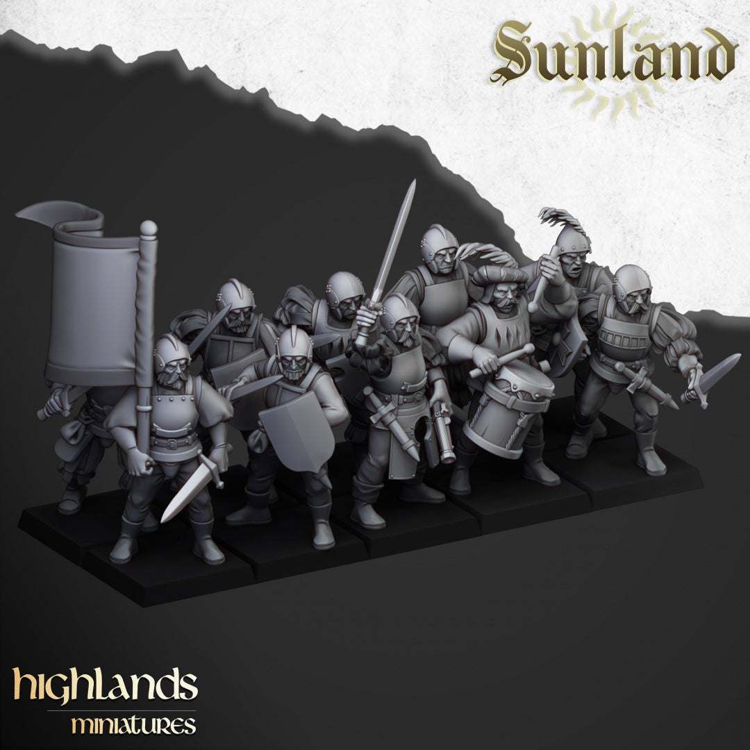 Sunland Swordsmen | Highlands Miniatures 28/32mm Fantasy Wargaming Miniatures Role Playing Miniatures