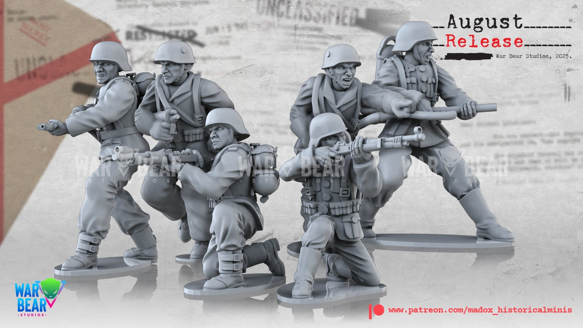 WW2 German Flamethrower Teams | Warbear Studios 28mm Historical Wargaming Miniatures Role Playing Miniatures