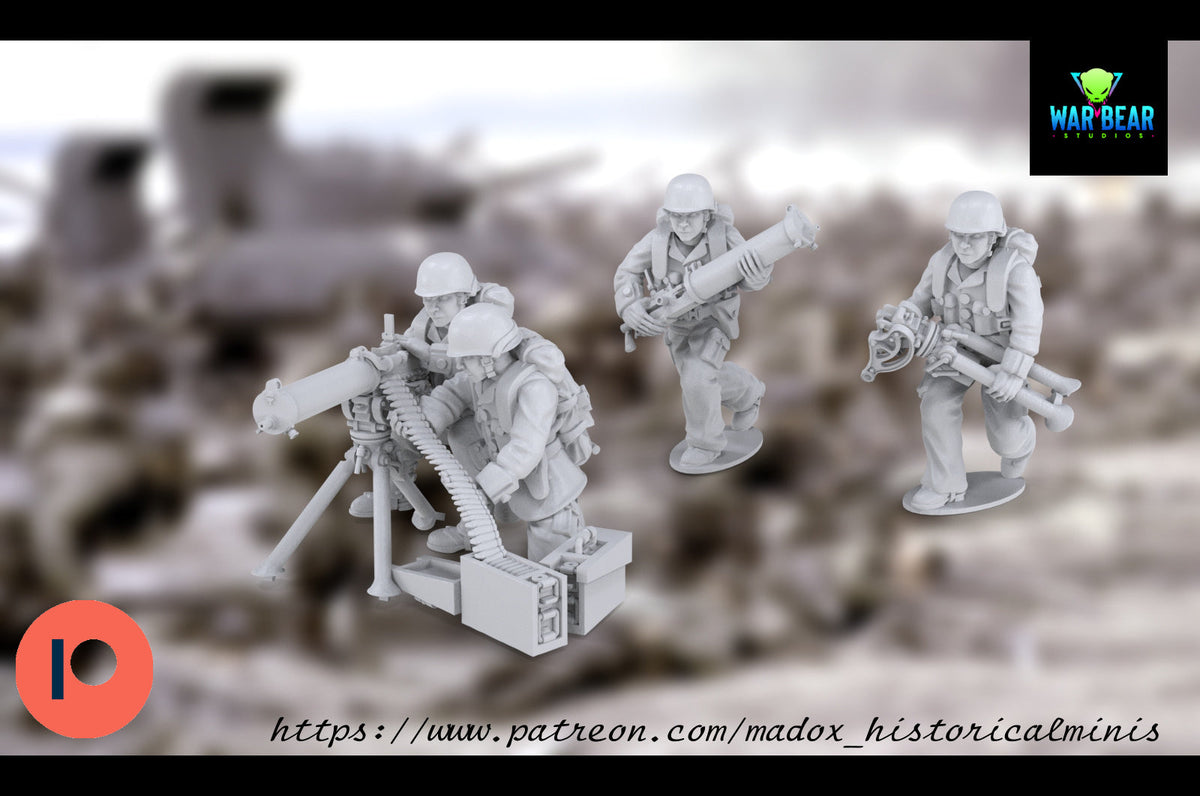 WW2 Pacific US Army MMG Teams | Warbear Studios 28mm Historical Wargaming Miniatures Role Playing Miniatures