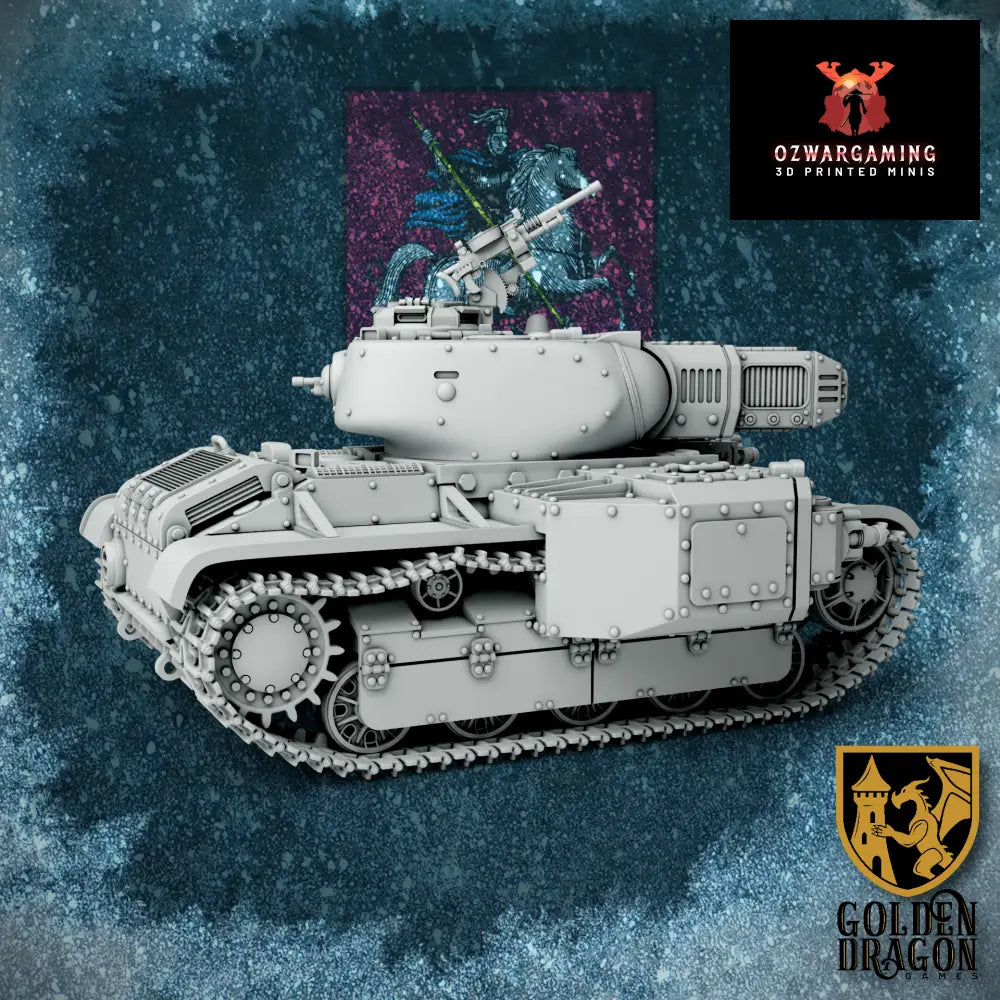 Russian Empire T-30 ’St. Dmitry’ Battle Tank | Golden Dragon Games Weird WW2 Role Playing Miniatures