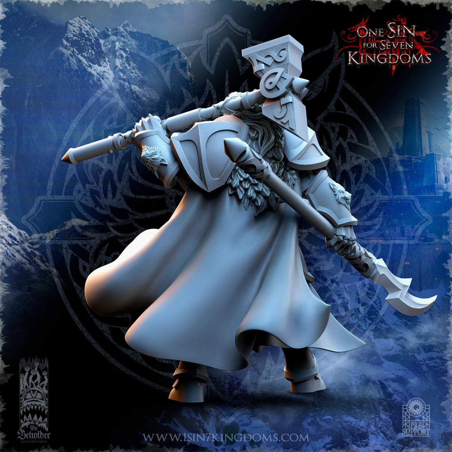 Stormwolves Valeskya Stormwolf Captain | The Beholder Miniatures 28/32mm Fantasy Wargaming Miniatures