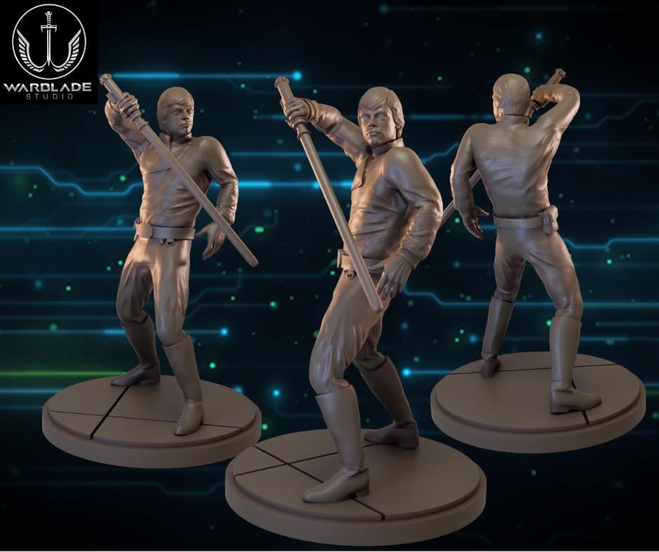 Shatter Scale Luke 2 | Warblade Studios 40mm Miniatures Role Playing Miniatures