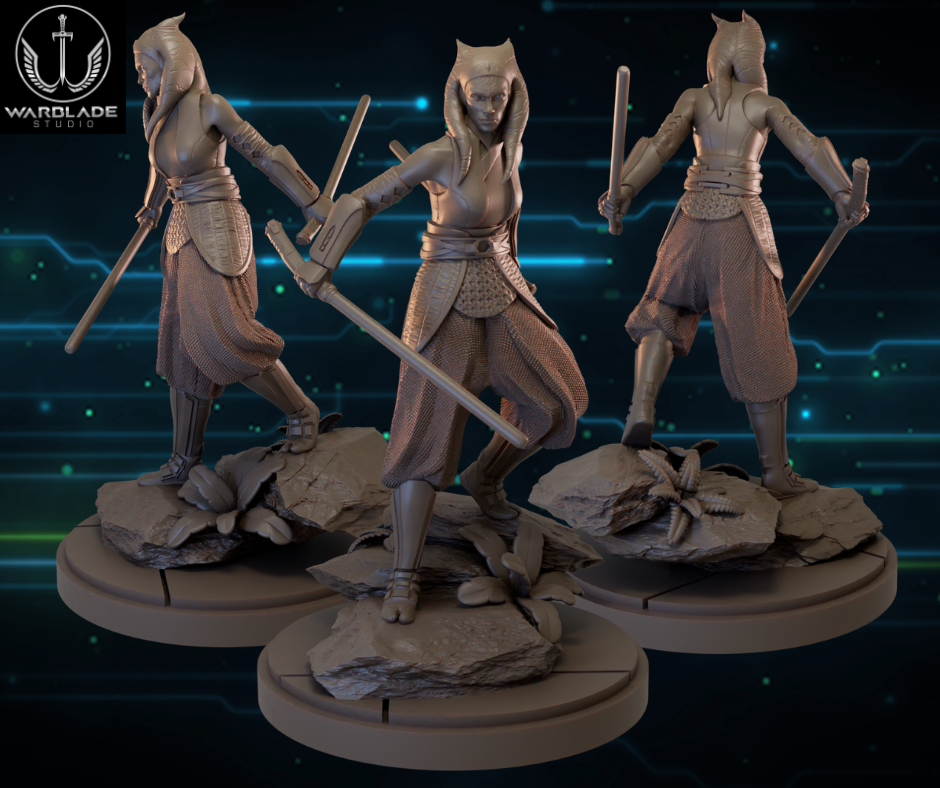 Shatter Scale Ahsoka Adult | Warblade Studios 40mm Miniatures Role Playing Miniatures
