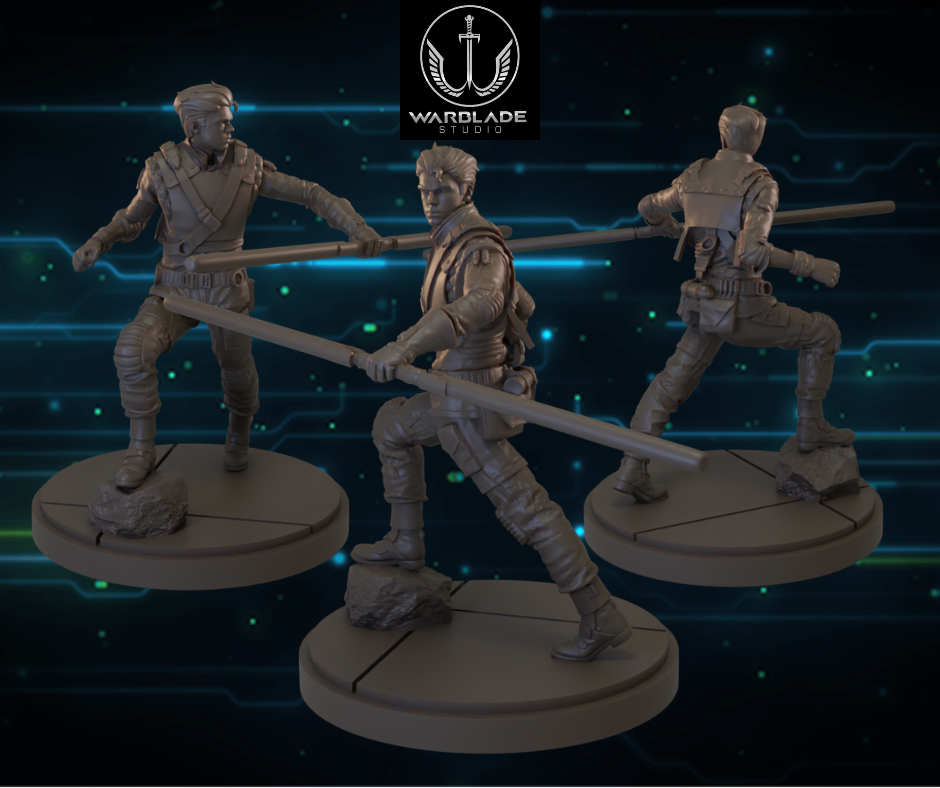 Shatter Scale Cal Kestis | Warblade Studios 40mm Miniatures Role Playing Miniatures