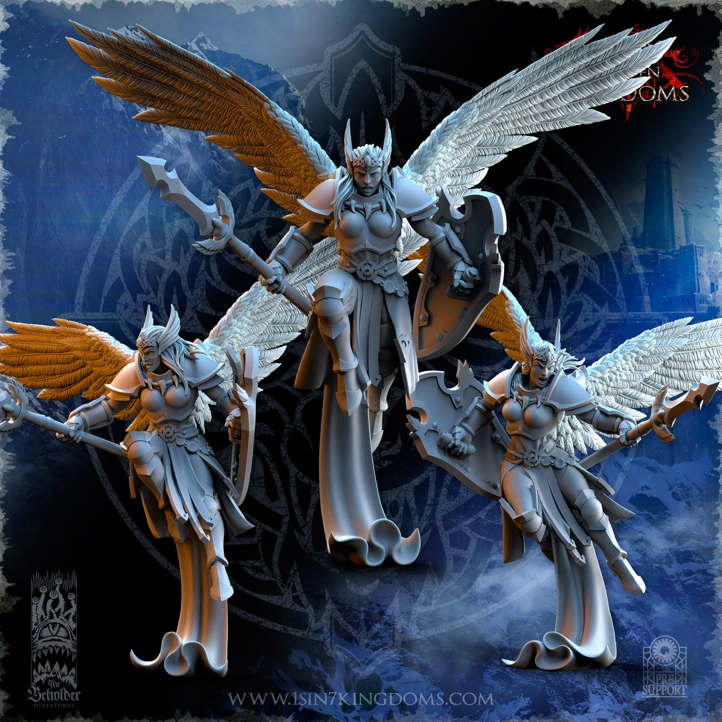Stormwolves Valkyries Elite Guard | The Beholder Miniatures 28/32mm Fantasy Wargaming Miniatures