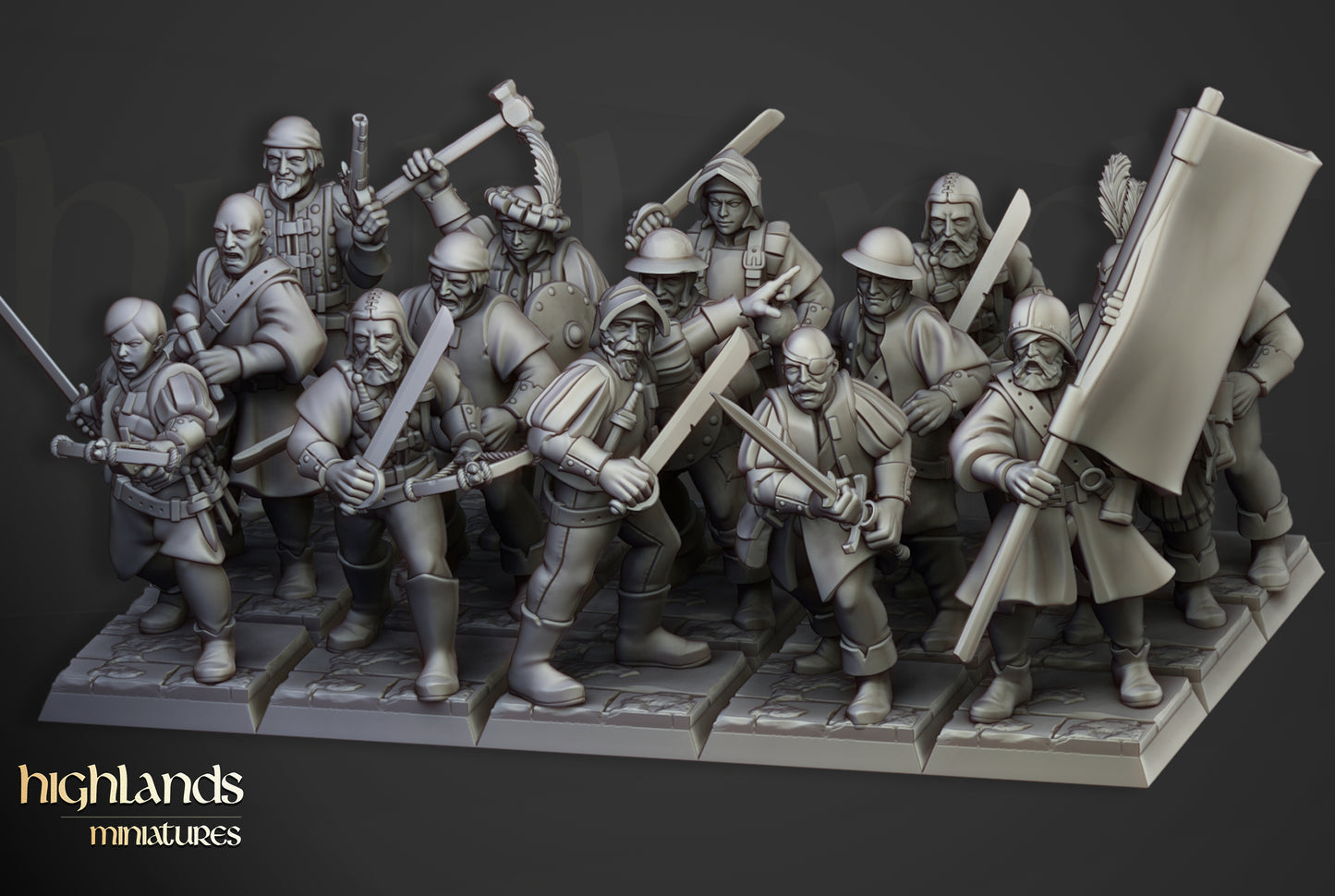 Sunland Militia | Highlands Miniatures 28/32mm Fantasy Wargaming Miniatures