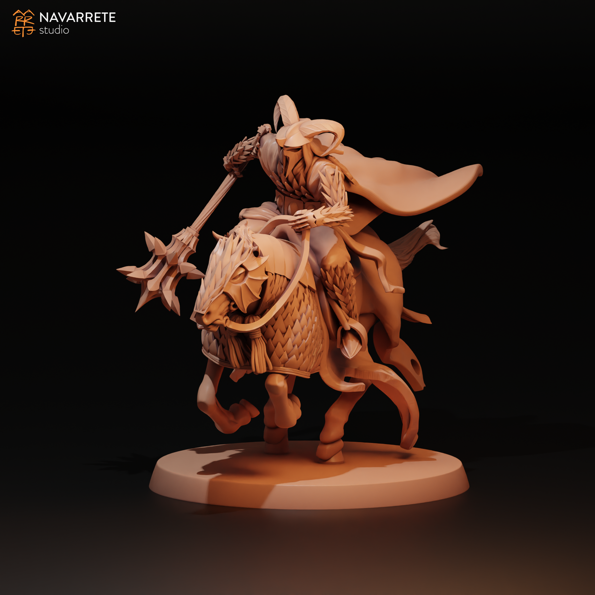 Oriental King Foot and Mounted | Navarrete Studios 25mm Fantasy Wargaming Miniatures