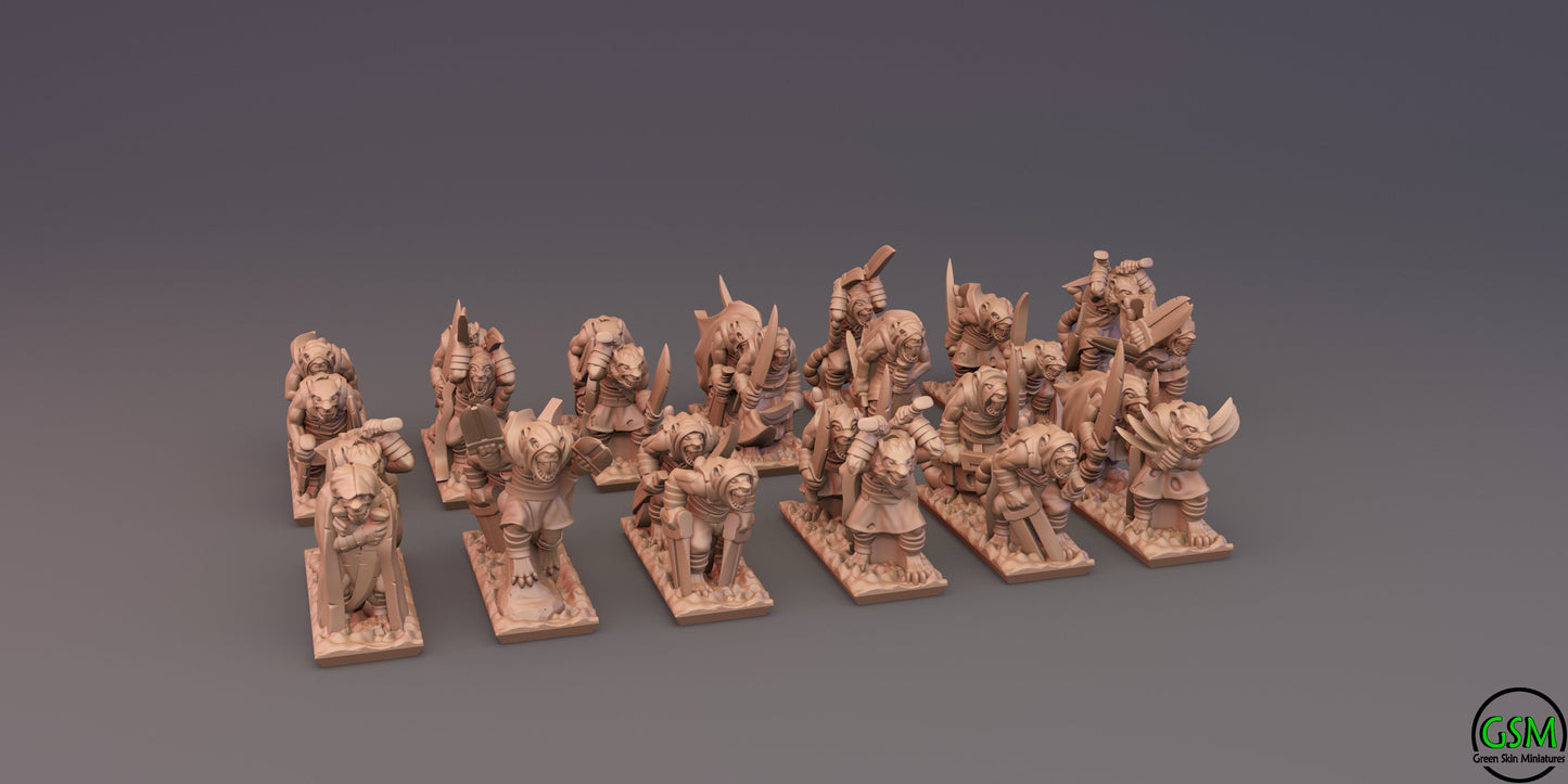 Ratmen Gutter Runners | Greenskin Miniatures 10mm Fantasy Wargaming Miniatures Role Playing Miniatures