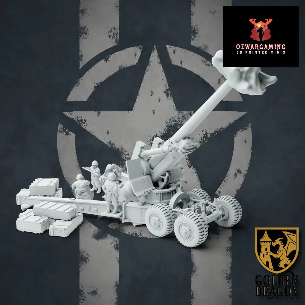 United States of America Heavy Artillery | Golden Dragon Games Weird WW2 Role Playing Miniatures