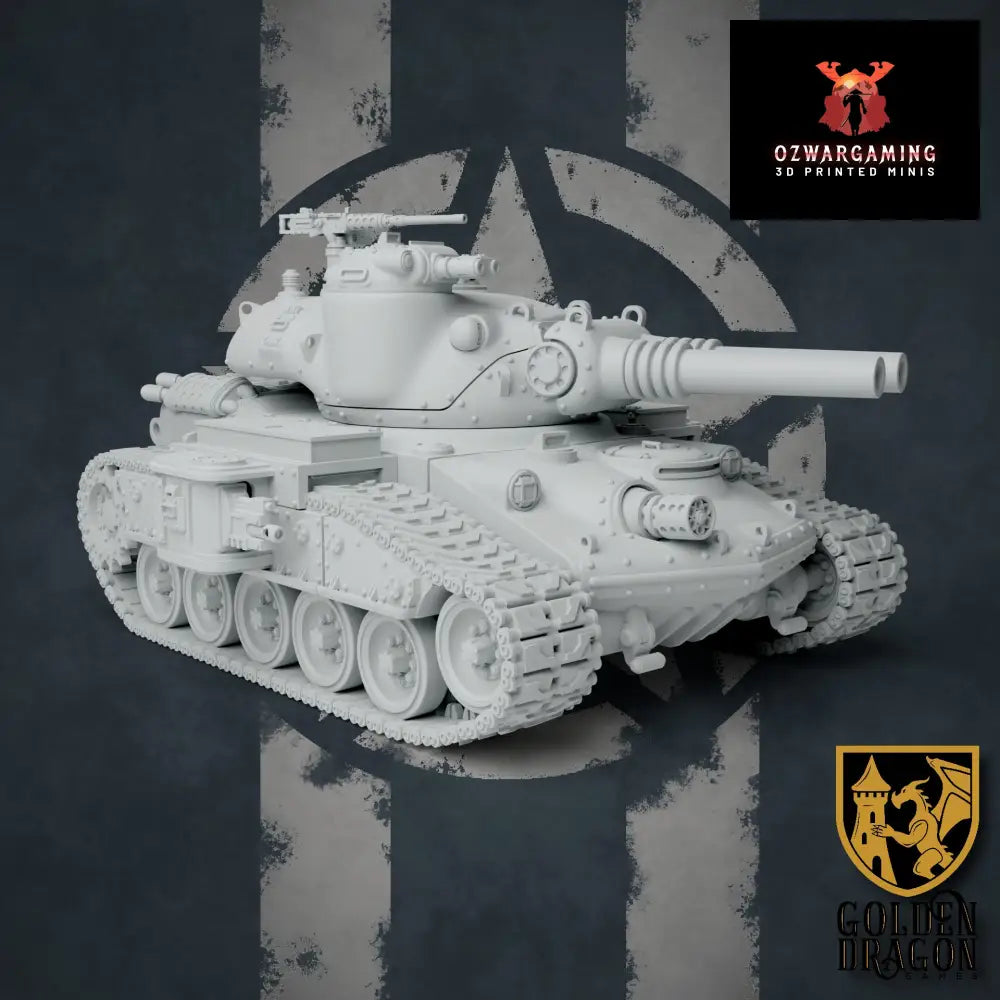 United States of America M46 Grizzly Heavy Tank | Golden Dragon Games Weird WW2 Role Playing Miniatures