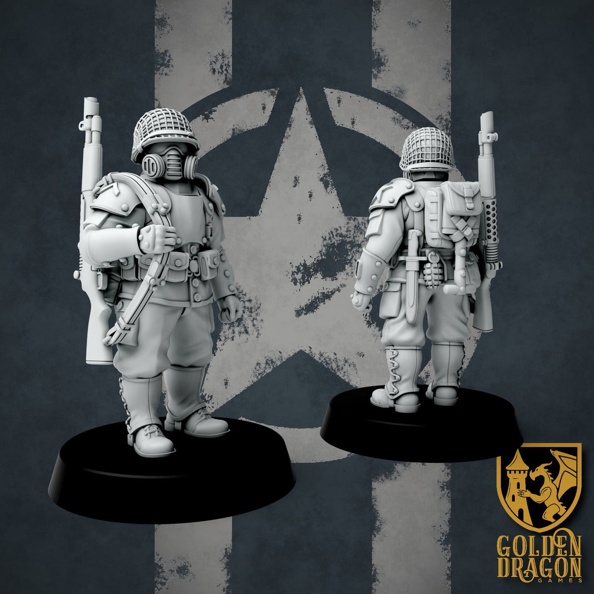 United States of America Infantry | Golden Dragon Games Weird WW2 Role Playing Miniatures