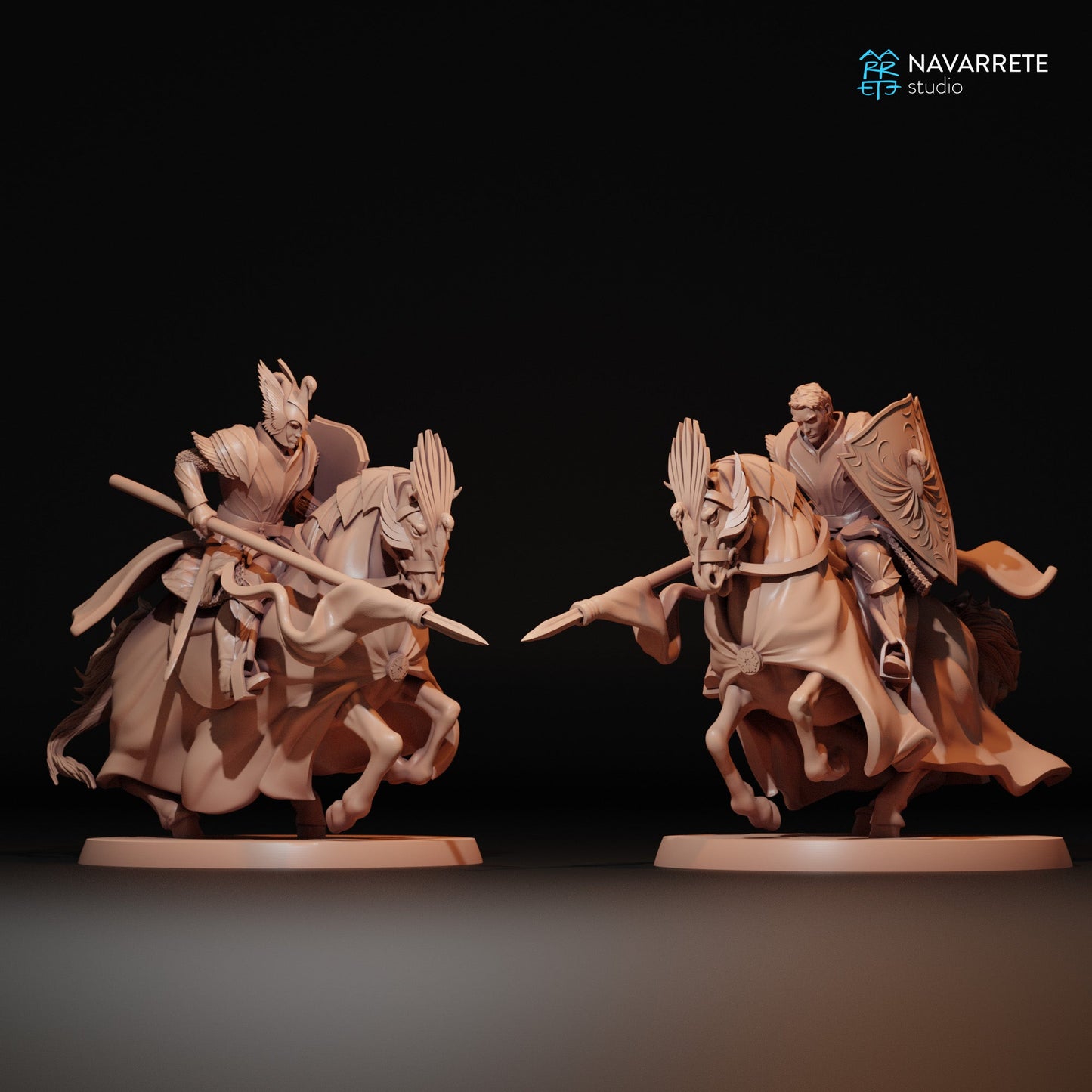 Golden Swan Knight Cavalry | Navarrete Studios 25mm Fantasy Wargaming Miniatures