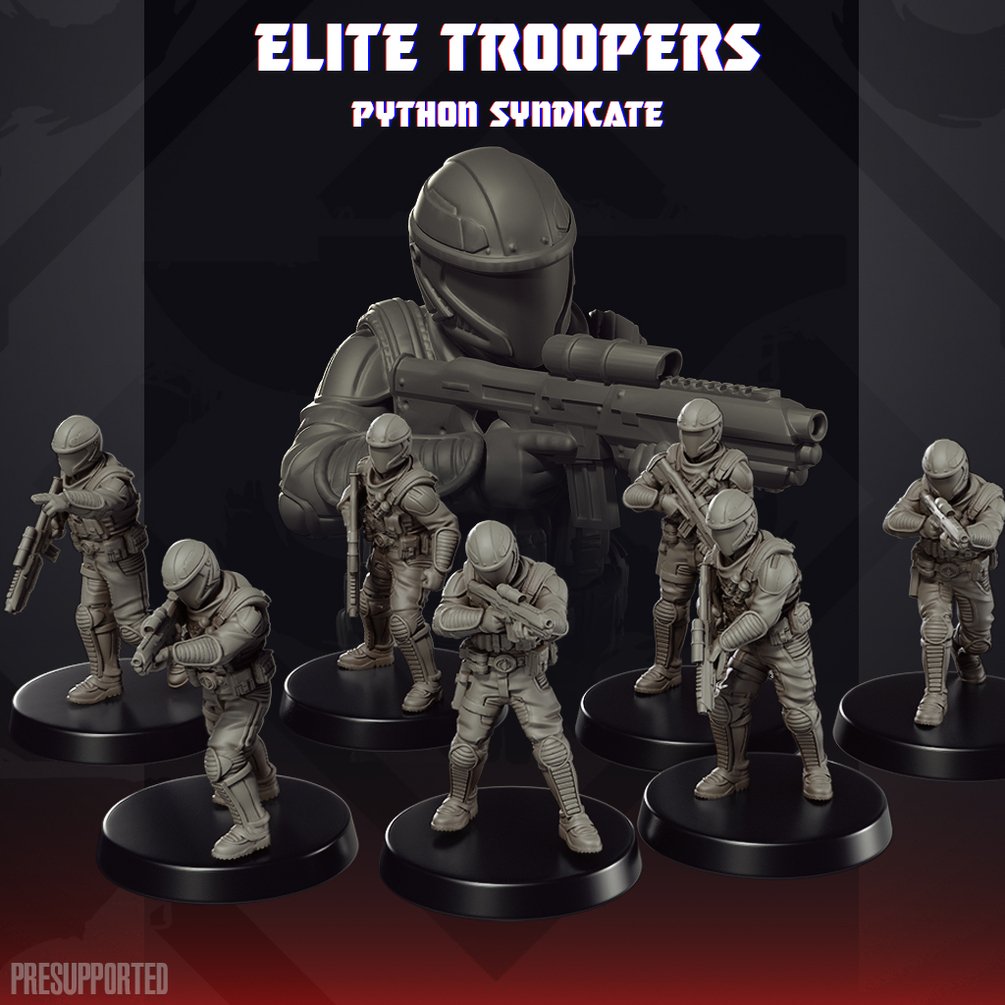 Yo Joe! Unit: Python Elites 2 | Skullforge Studios 32mm Wargaming Miniatures Role Playing Miniatures