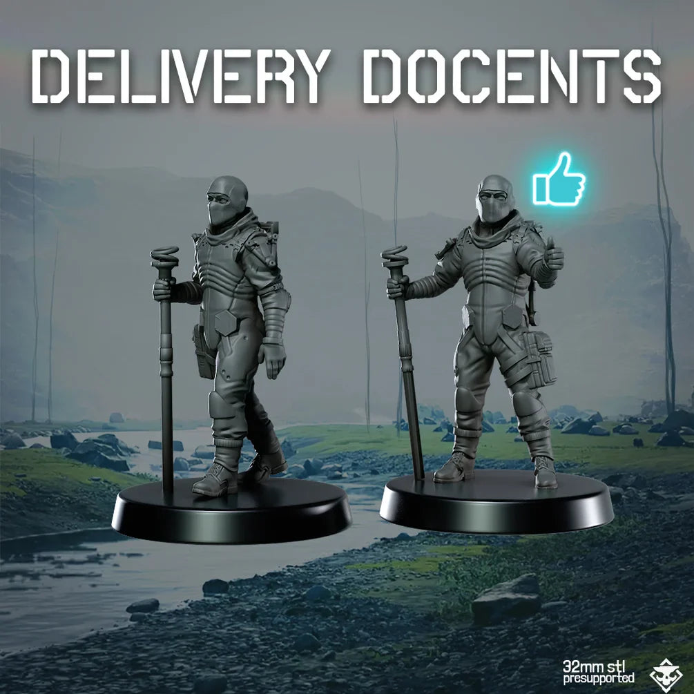 Death Delivery: Delivery Docents | Skullforge Studios 32mm Wargaming Miniatures Role Playing Miniatures