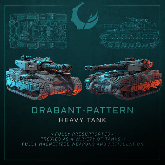 DRABANT-PATTERN HEAVY TANK | Maelstrom Designworks Grimdark Wargaming Miniatures