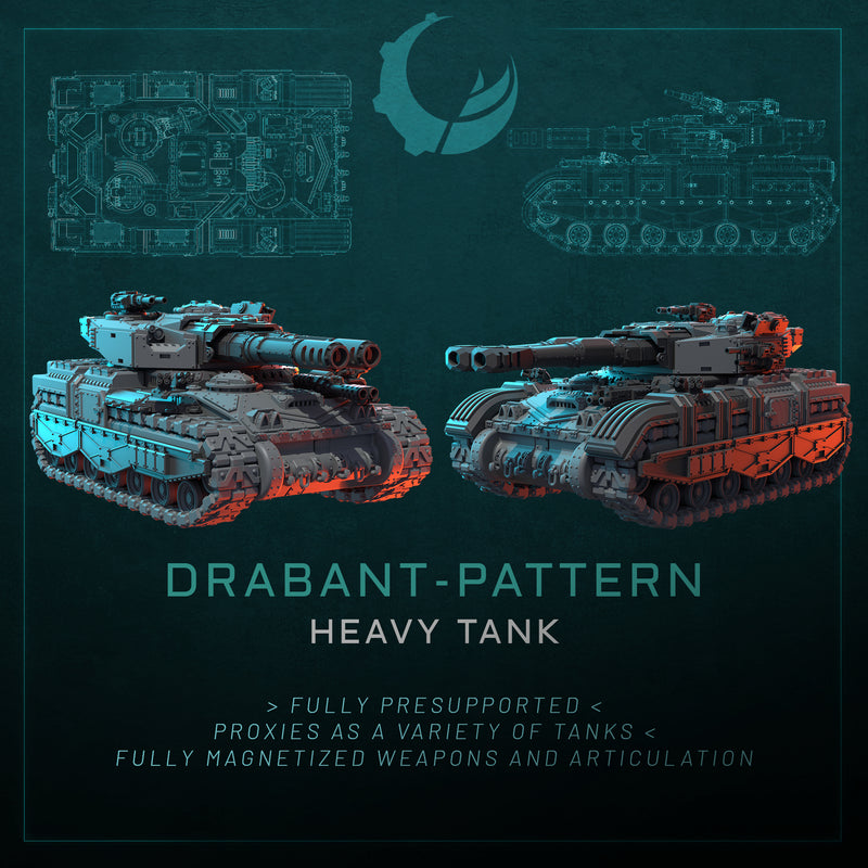 DRABANT-PATTERN HEAVY TANK | Maelstrom Designworks Grimdark Wargaming Miniatures