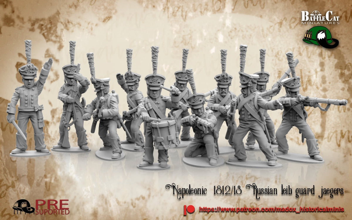 Napoleonic Russian Leib Guard Jaegers | Warbear Studios 28mm Historical Wargaming Miniatures Role Playing Miniatures