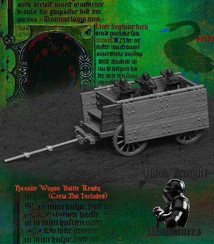 15th Century Hussite War Wagon Deployed | Black Knight Miniatures 28mm Historical Wargaming Miniatures