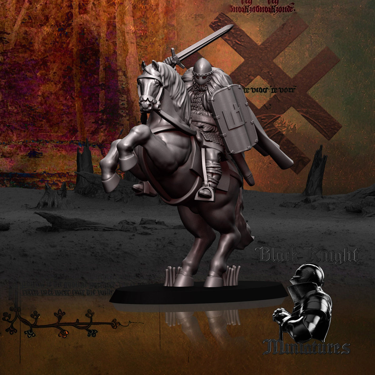 13th Century Baltic Mounted Warlord | Black Knight Miniatures 28mm Historical Wargaming Miniatures Role Playing