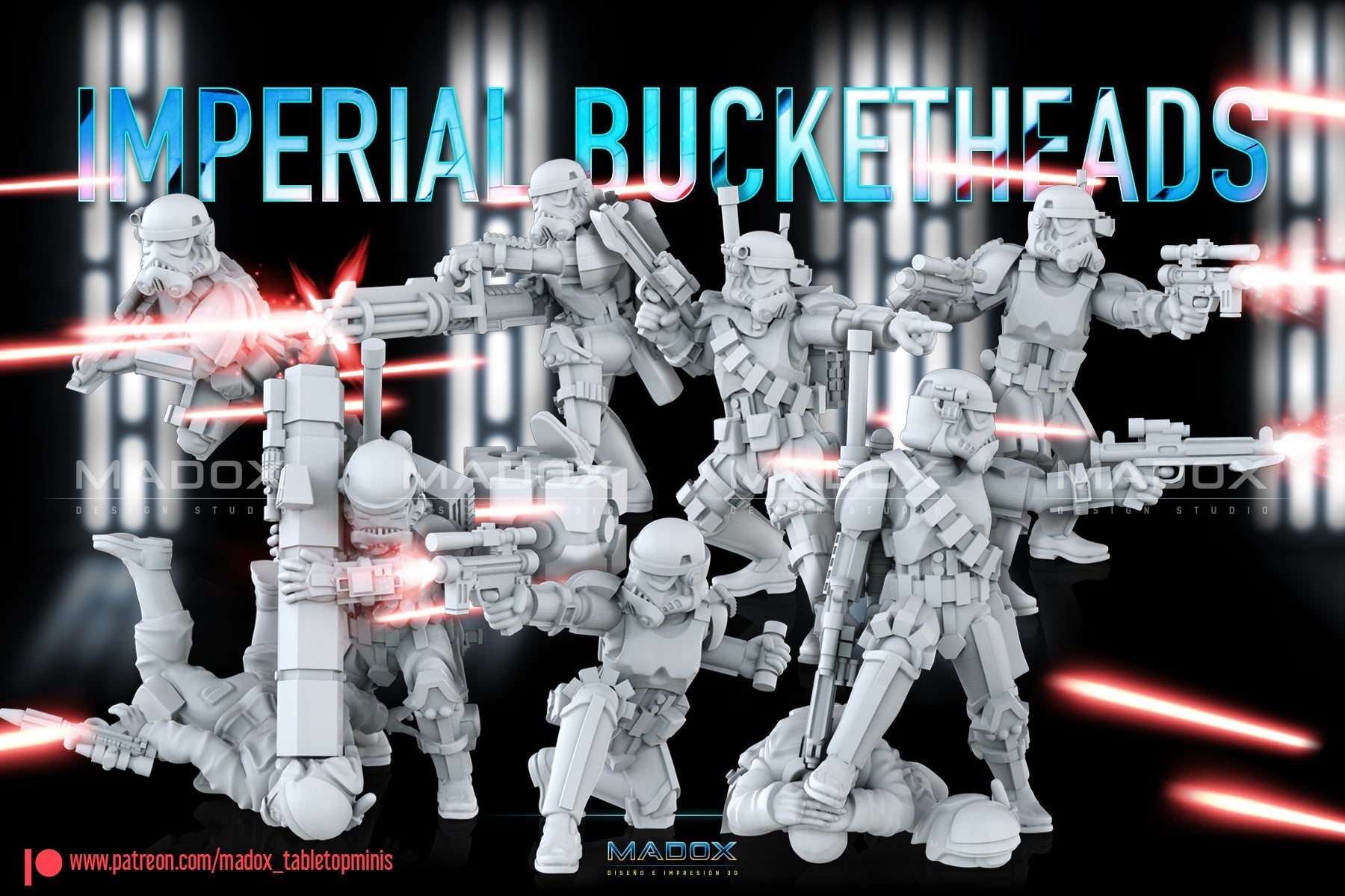 Imperial Bucketheads Monopose | Warbear Studios 28mm SciFi Wargaming Miniatures Role Playing Miniatures