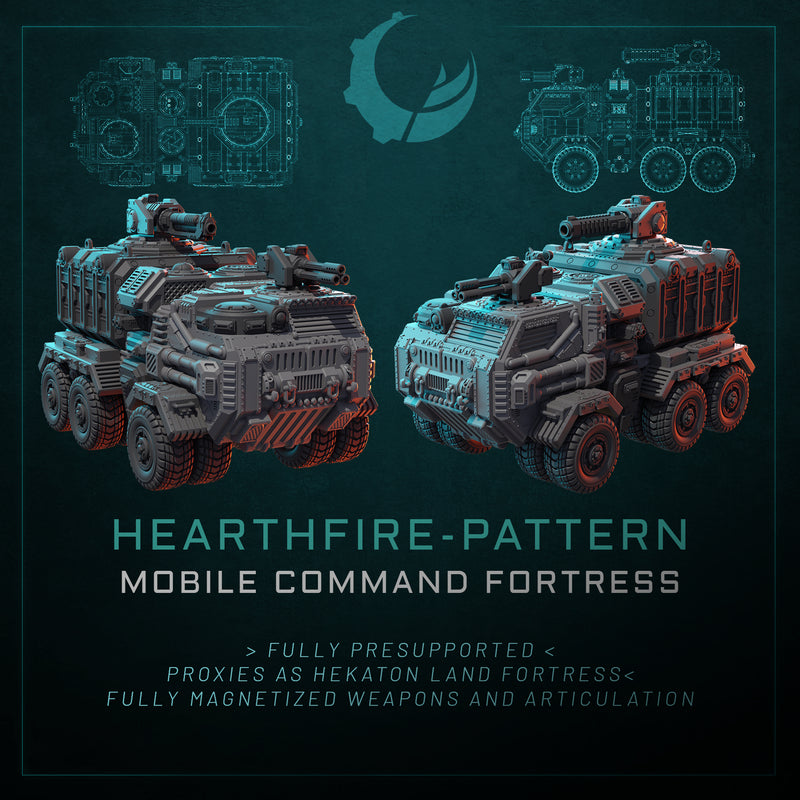 HEARTHFIRE-PATTERN MOBILE COMMAND FORTRESS | Maelstrom Designworks Grimdark Wargaming Miniatures